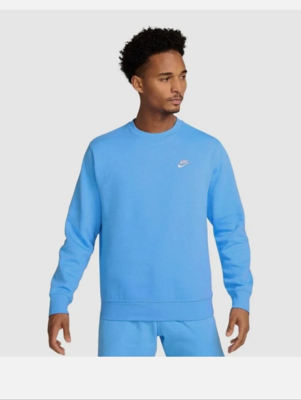 Nike "University Blue" Club Fleece Pullover Crew Neck Sweatshirt New W Tags! XXL